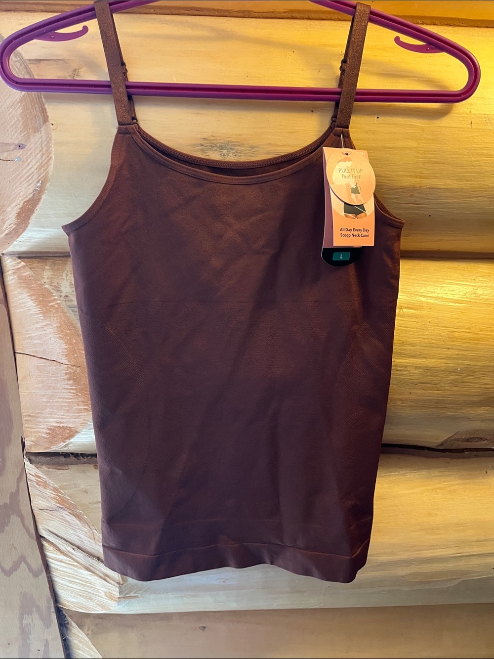 Shapermint Brown Stretch Camisole Tank Top